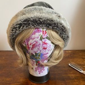 Faux Fur & Velour Bucket Hat